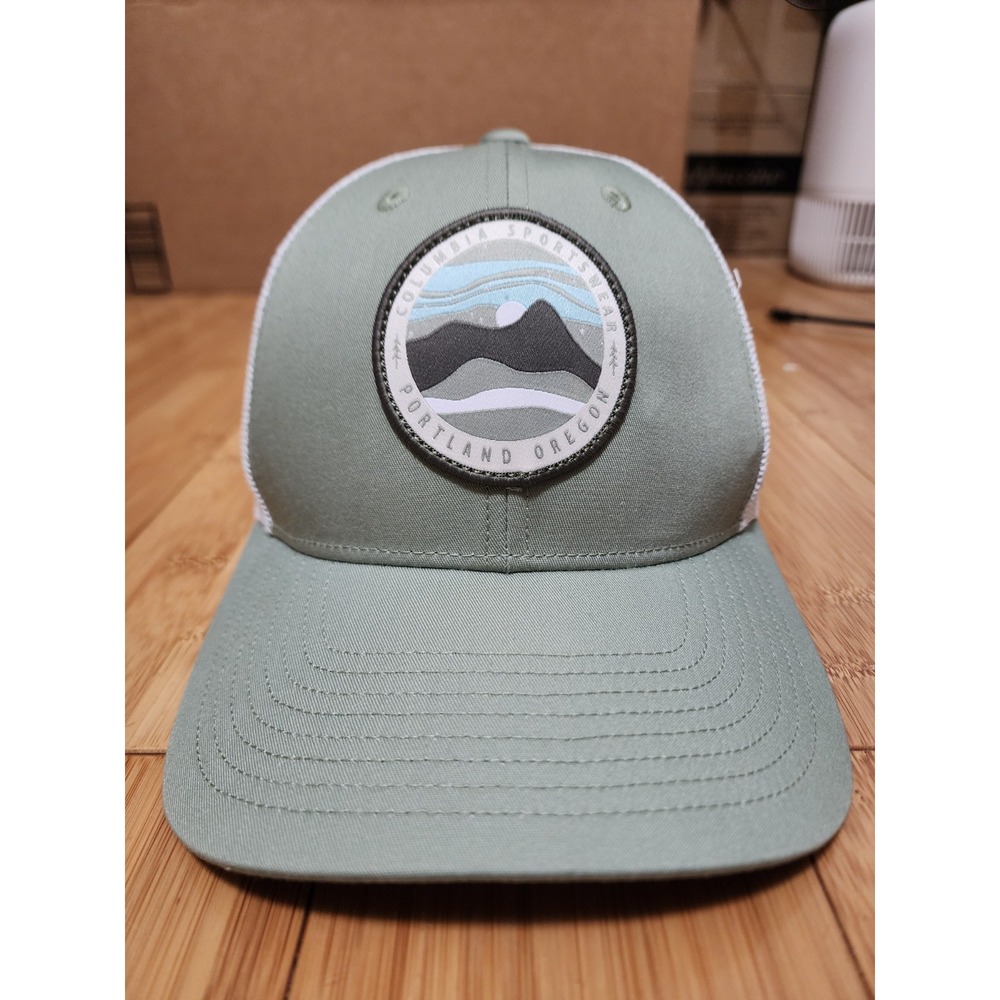 Columbia Spring Grove II Mesh Snap Back Trucker Hat Green Portland Oregon XU1209